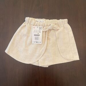 NWT Zara Toddler Girl Size 5 Years Knotted Skort- Cotton/Linen